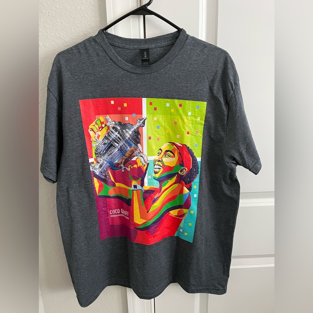 XL The Crest 🎾 Game, Set, Match! | Coco Gauff Champion T-Shirt | Gildan Soft Tee